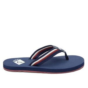 NEW!! Men’s Sperry Topsail Thong Flip Flop Sandal Navy/Red Canvas Size 12M